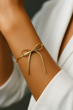 Ribbon Cuff Anti Tarnish Braclete