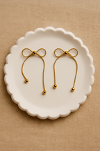 Ribbon Drops Anti Tarnish Earrings