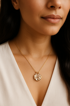 Iris Bloom Anti Tarnish Necklace