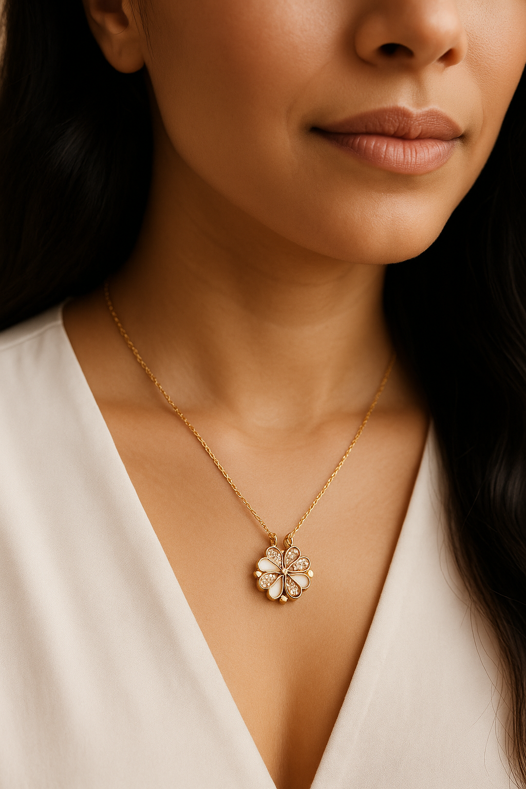 Iris Bloom Anti Tarnish Necklace