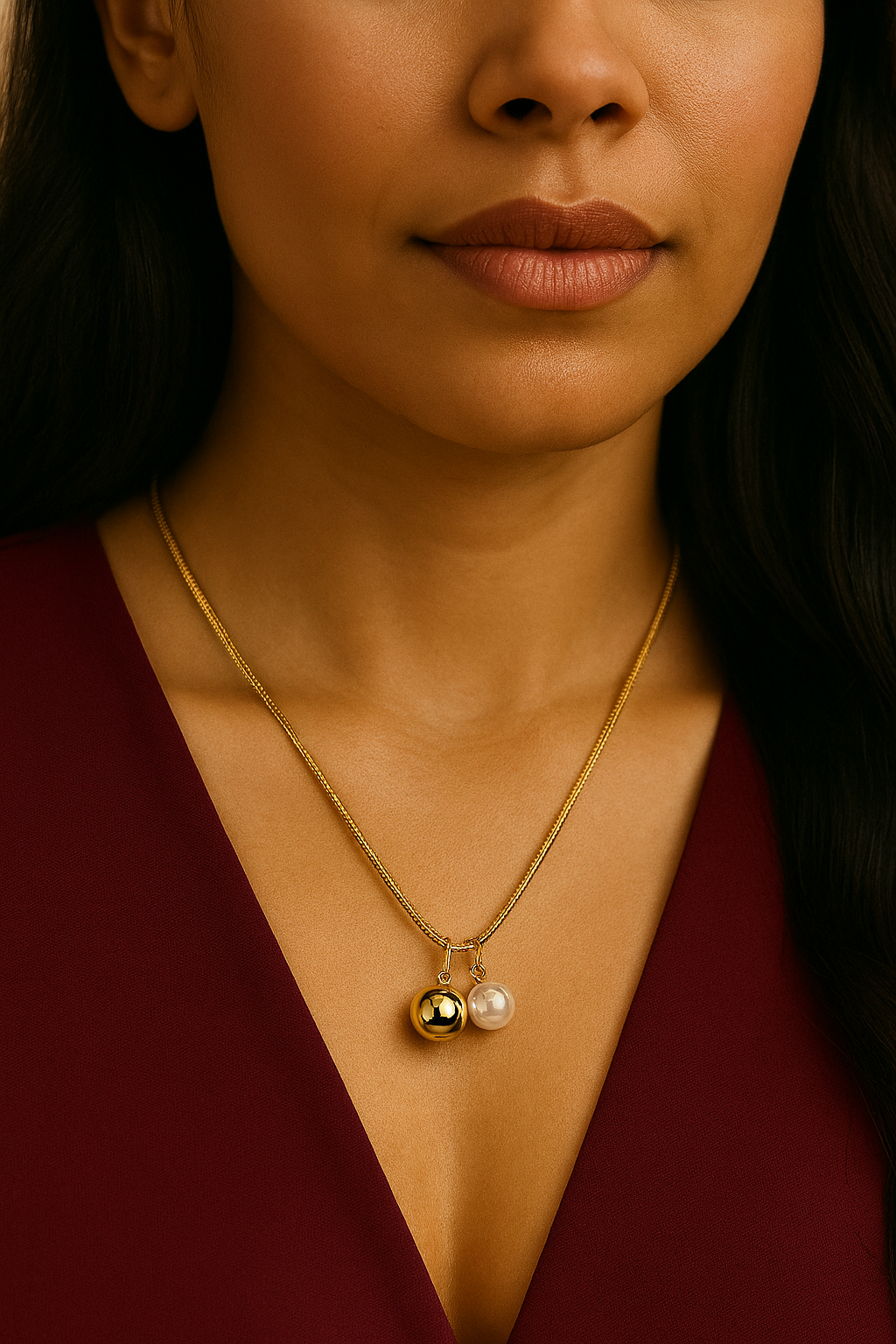 Golden Drops Anti Tarnish Necklace