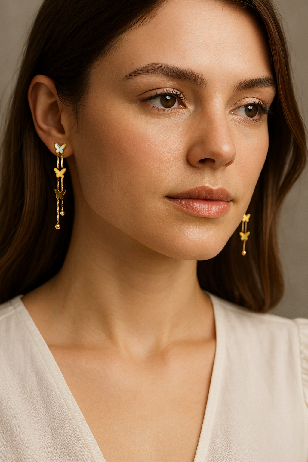 Butterfly Strings Anti Tarnish Earrings