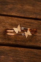 Twin Butterfly Cuff Anti Tarnish Braclete
