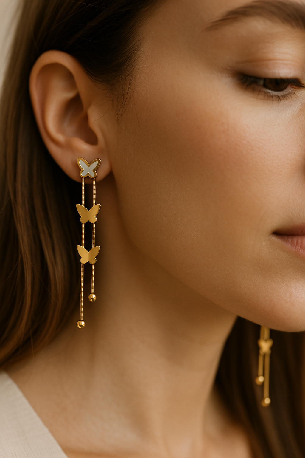 Butterfly Strings Anti Tarnish Earrings