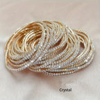 Gold stretchable bracelets [Set of 5]