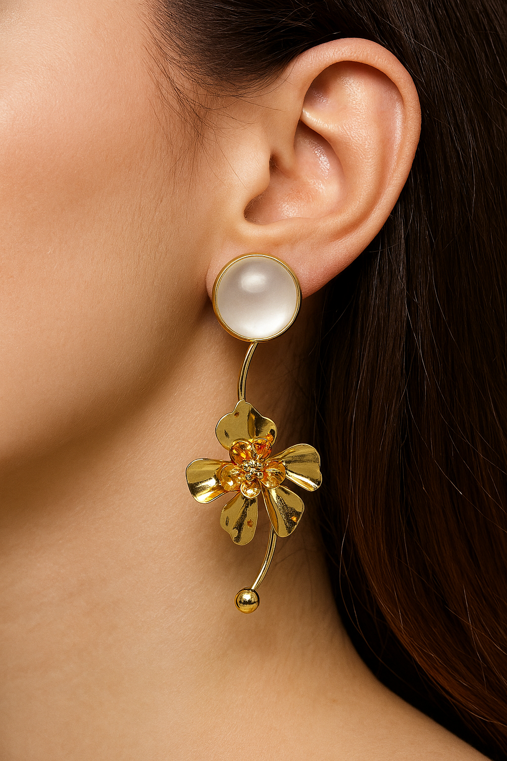 Gilded Petals Anti Tarnish Earrings