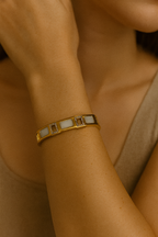 Frosted Gleam Thin Wrist Anti Tarnish Bracelet