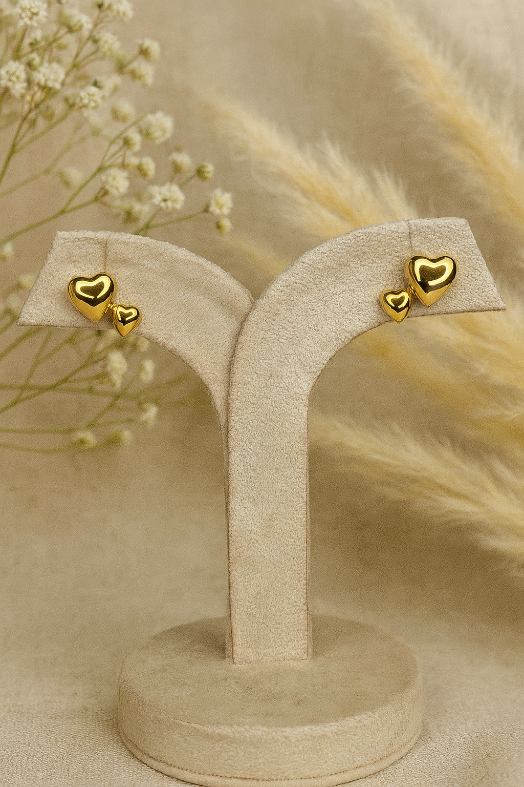 Twin Hearts Anti Tarnish Earrings