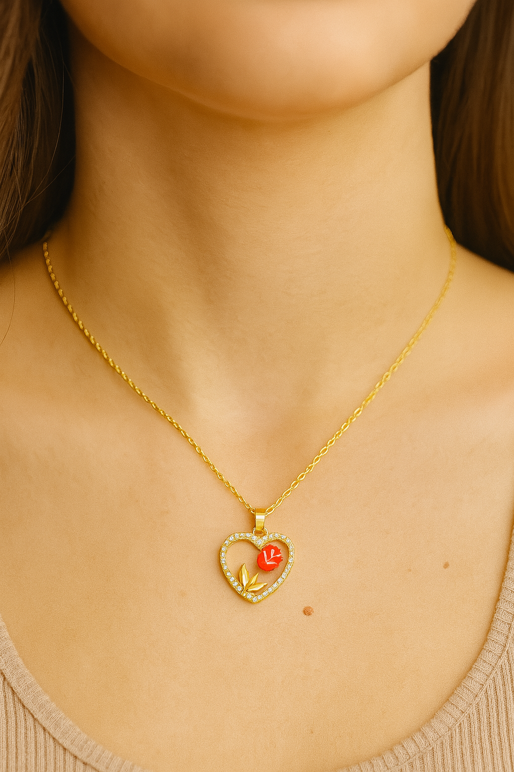 Heart of Fleur Anti Tarnish Necklace