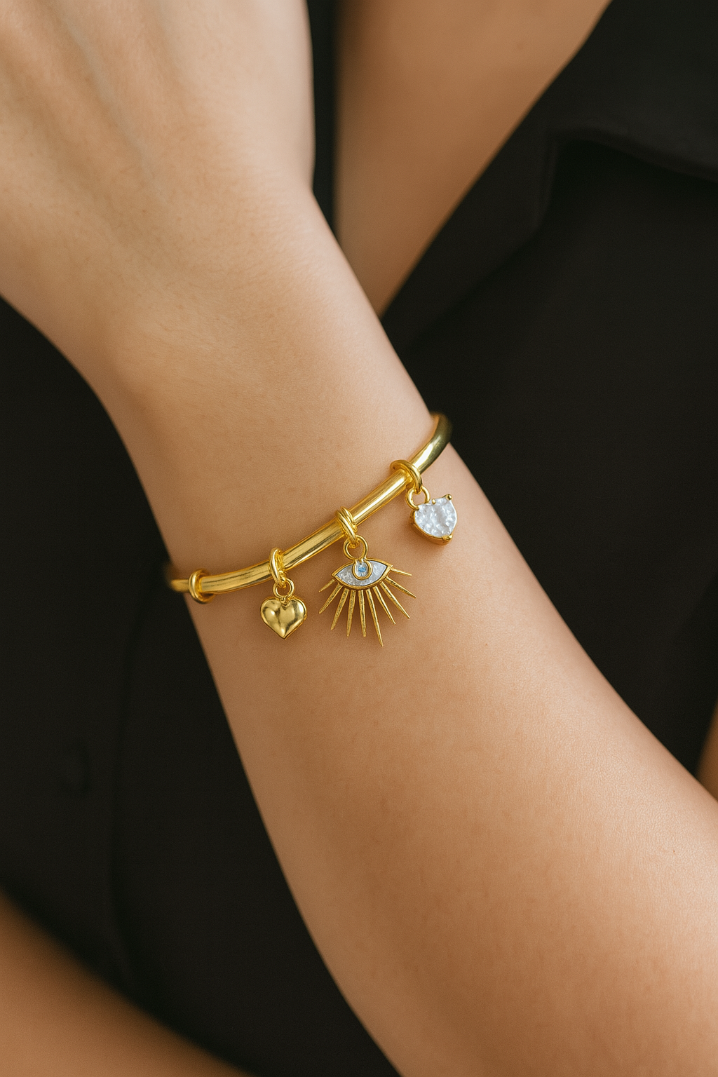 Halo Charm Anti Tarnish Braclete