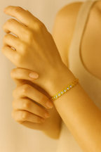 Honey Glow Thin Wrist Anti Tarnish Bracelet