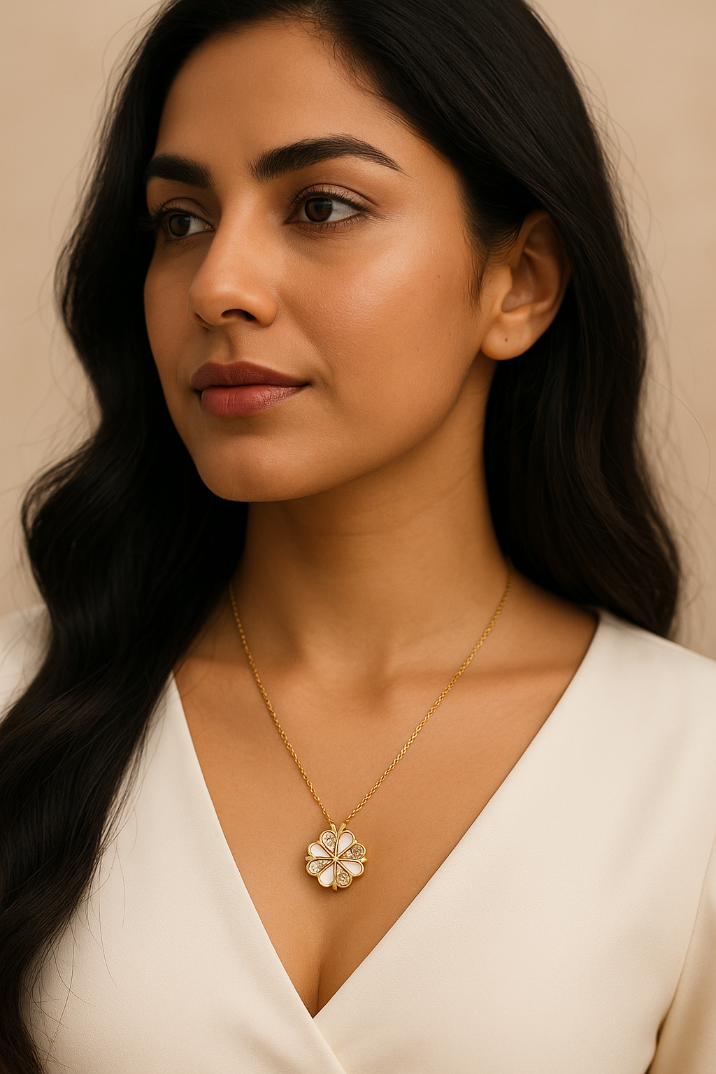 Iris Bloom Anti Tarnish Necklace