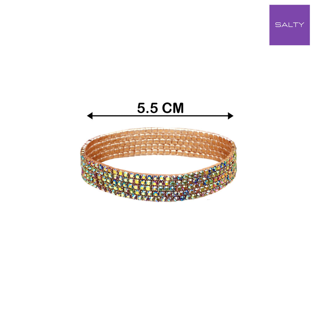 Multi colour stretchable bracelets [Set of 5]
