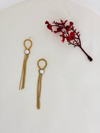 Golden Tassel Glow Anti Tarnish Earrings