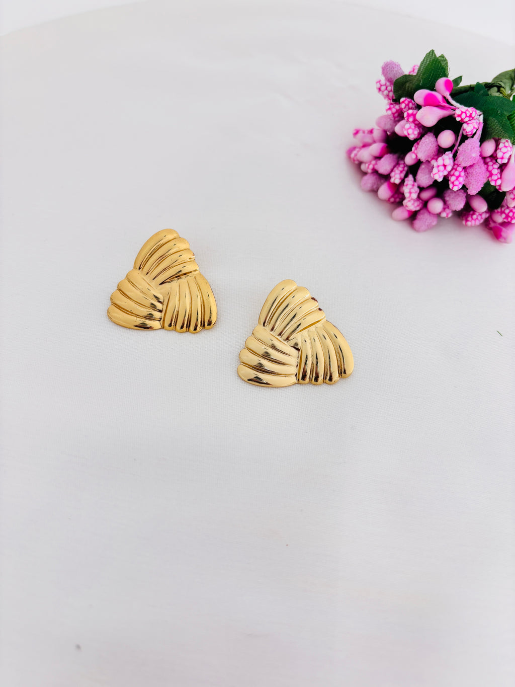 Gilded Ripple Anti Tarnish Earrings