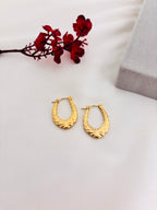 Golden Laurel Hoops