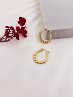 Golden Bead Hoops