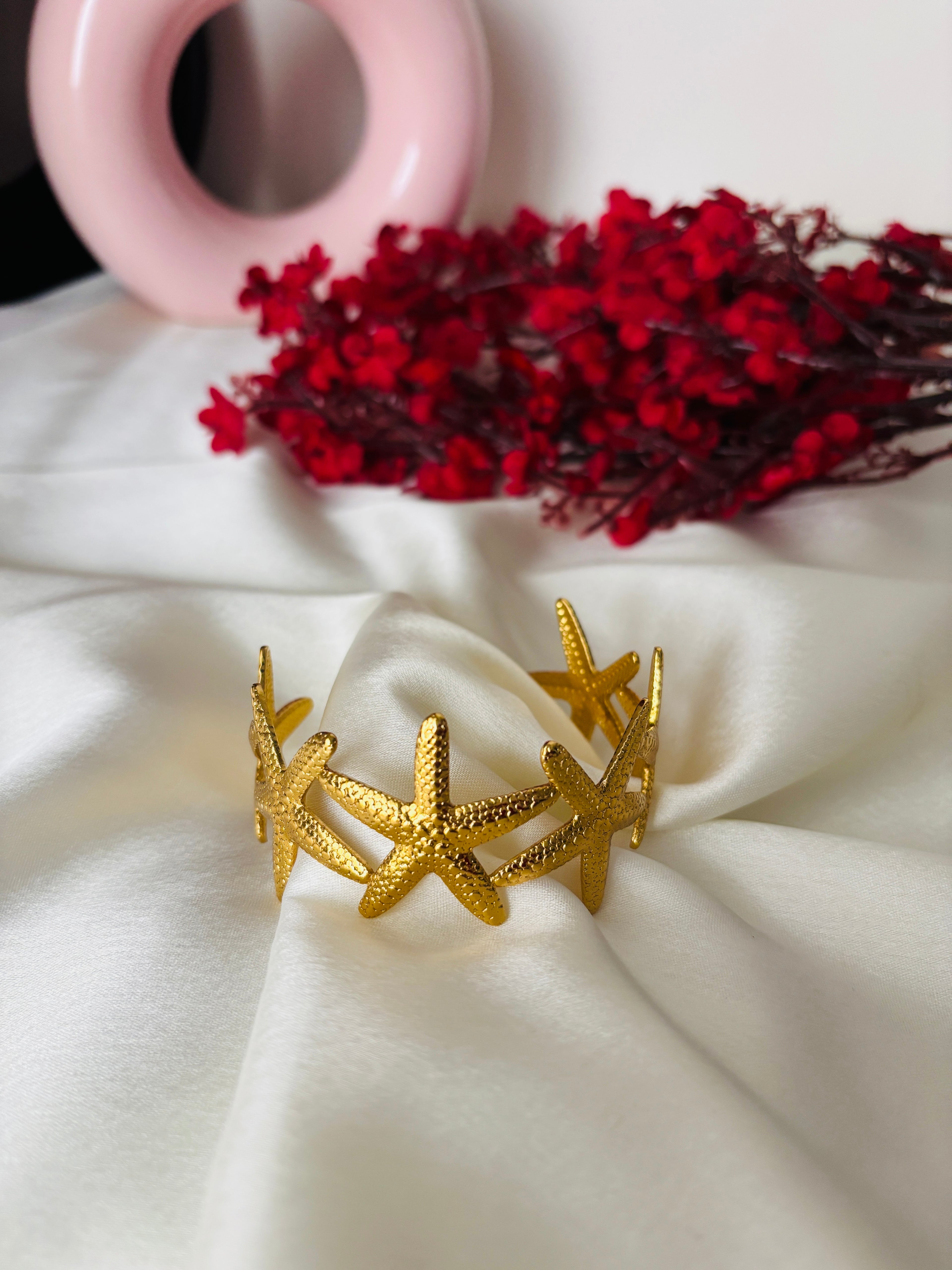 Golden Starfish Cuff