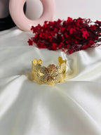 Golden Butterfly Cuff Set (bracelet + ring)