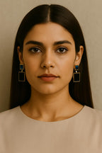 Black Bar Anti Tarnish Earrings