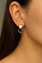 White Amour Anti Tarnish Earrings
