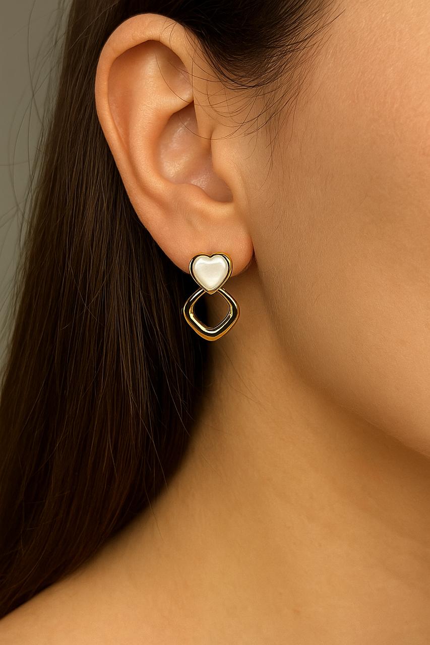 White Amour Anti Tarnish Earrings