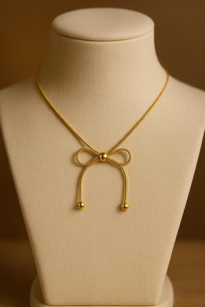 Ribbon Aura Anti Tarnish Necklace